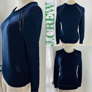 J. Crew Women's Dark Blue Crew Neck Sweater